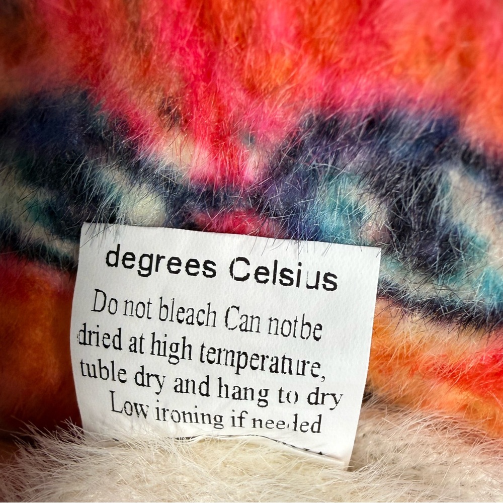 Colorful Oversized Cat Print Sweater - Picture 8 of 8